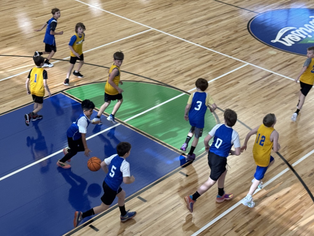 Boys playing basketball