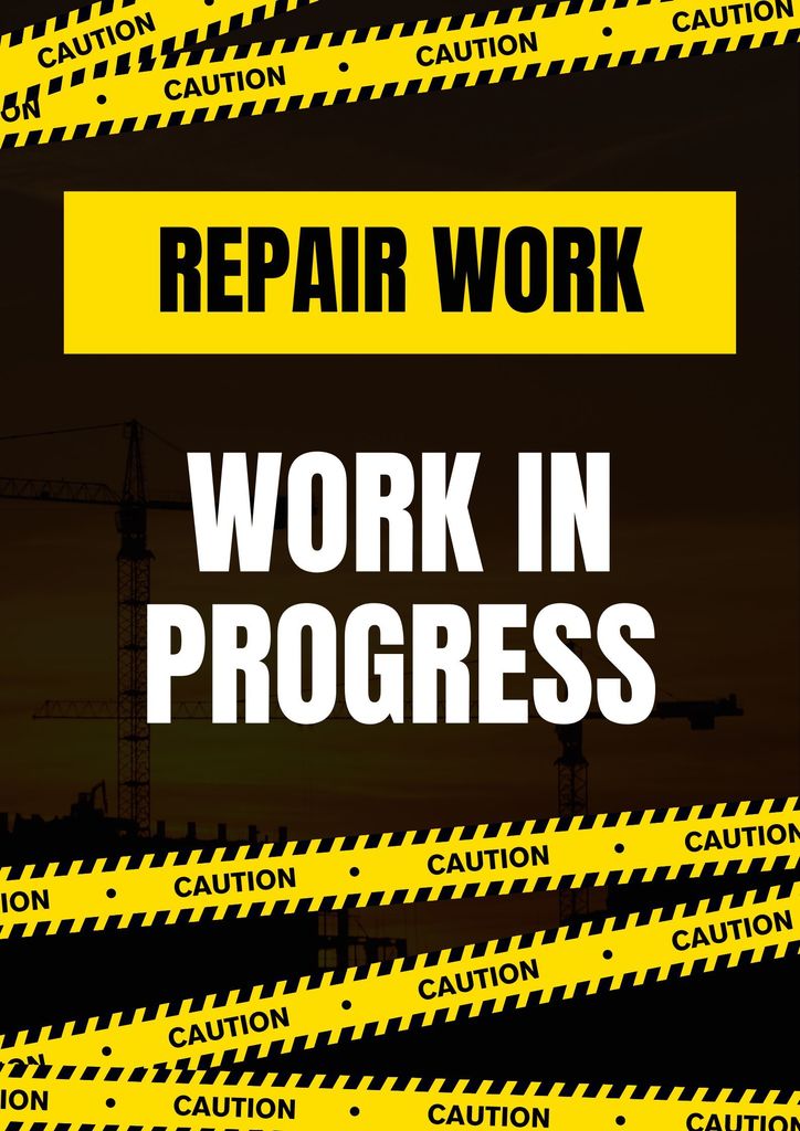 Repair Work signage for street closure.