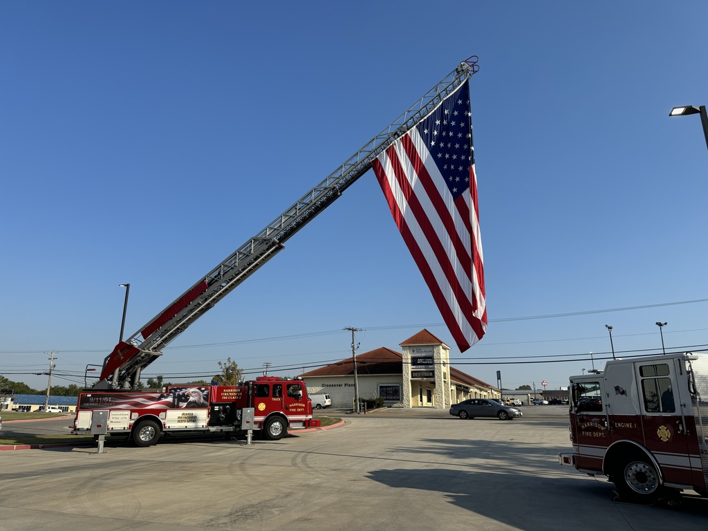 Ladder Truck with Flag