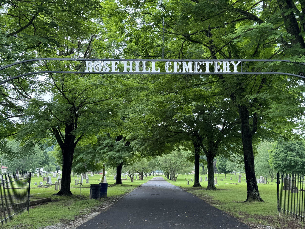 Rose Hill Cemetery Sign