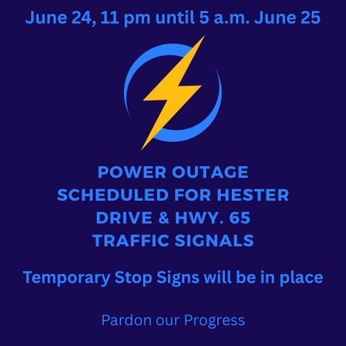 Planned Power Outage Traffic Signal