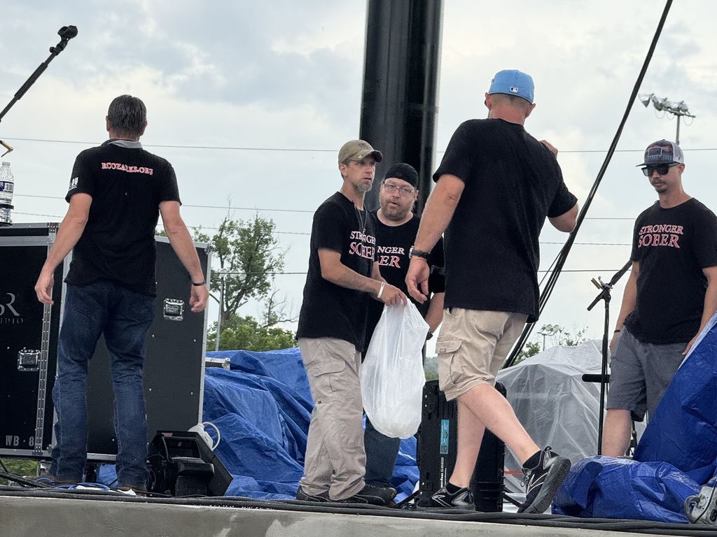 RCO guys working on the stage.
