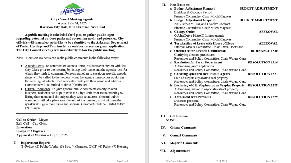 City Council Agenda