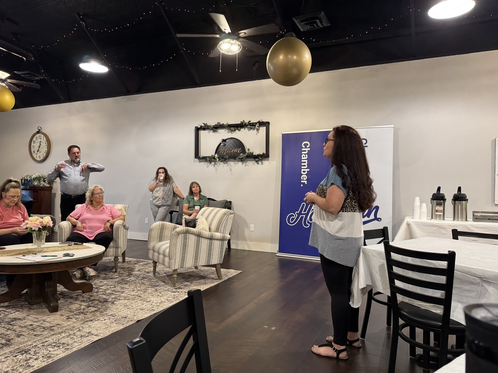 Acacia Johnson speaking to the group