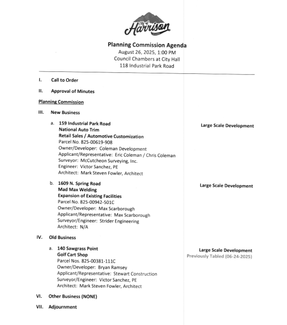 Planning Commission Agenda