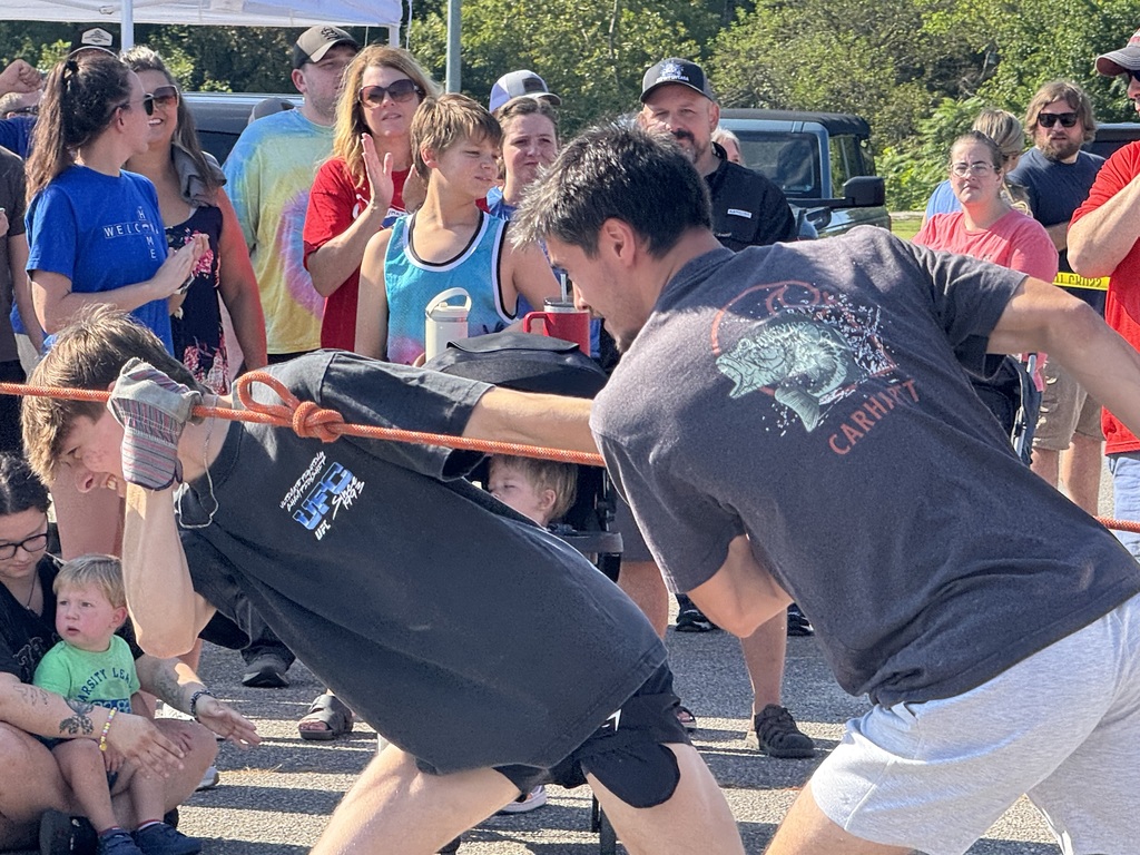 Pulling a fire truck