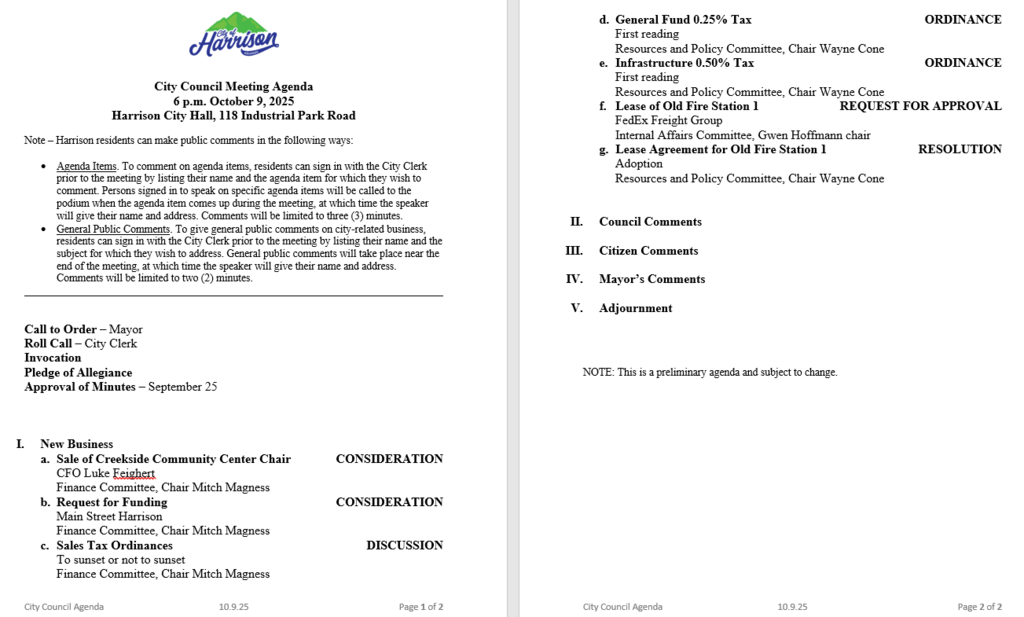 City Council Agenda 10.9