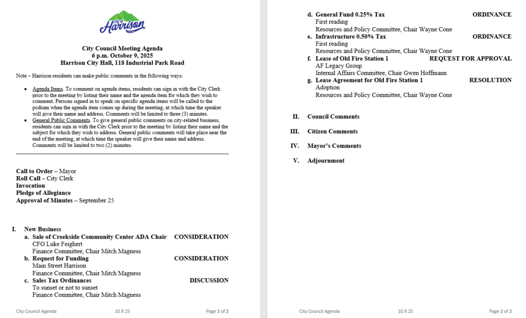 City Council Agenda 10.9
