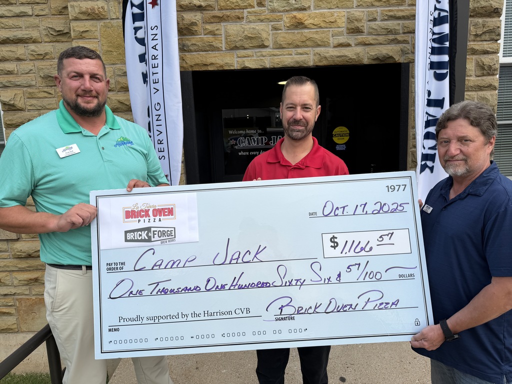 Donation to Camp Jack from Brick Oven Pizza