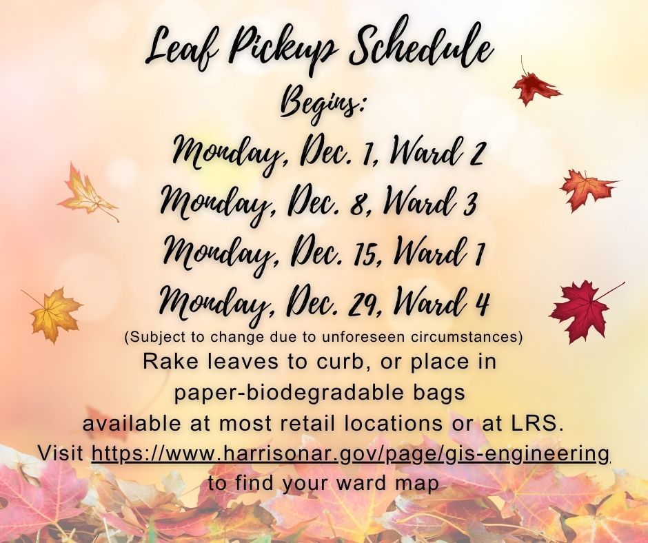 Leaf Pick up Schedule