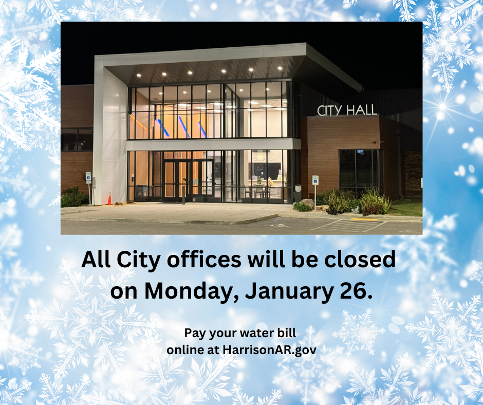 City Offices Closed Monday