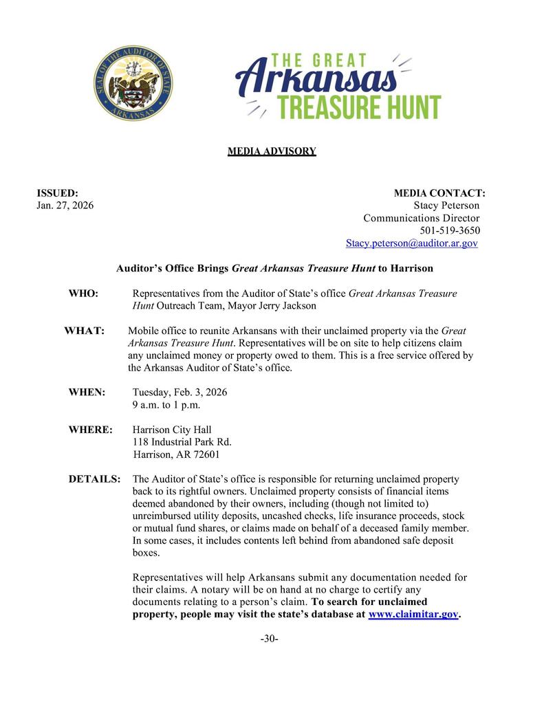 Press Release from Ar Treasure Hunt