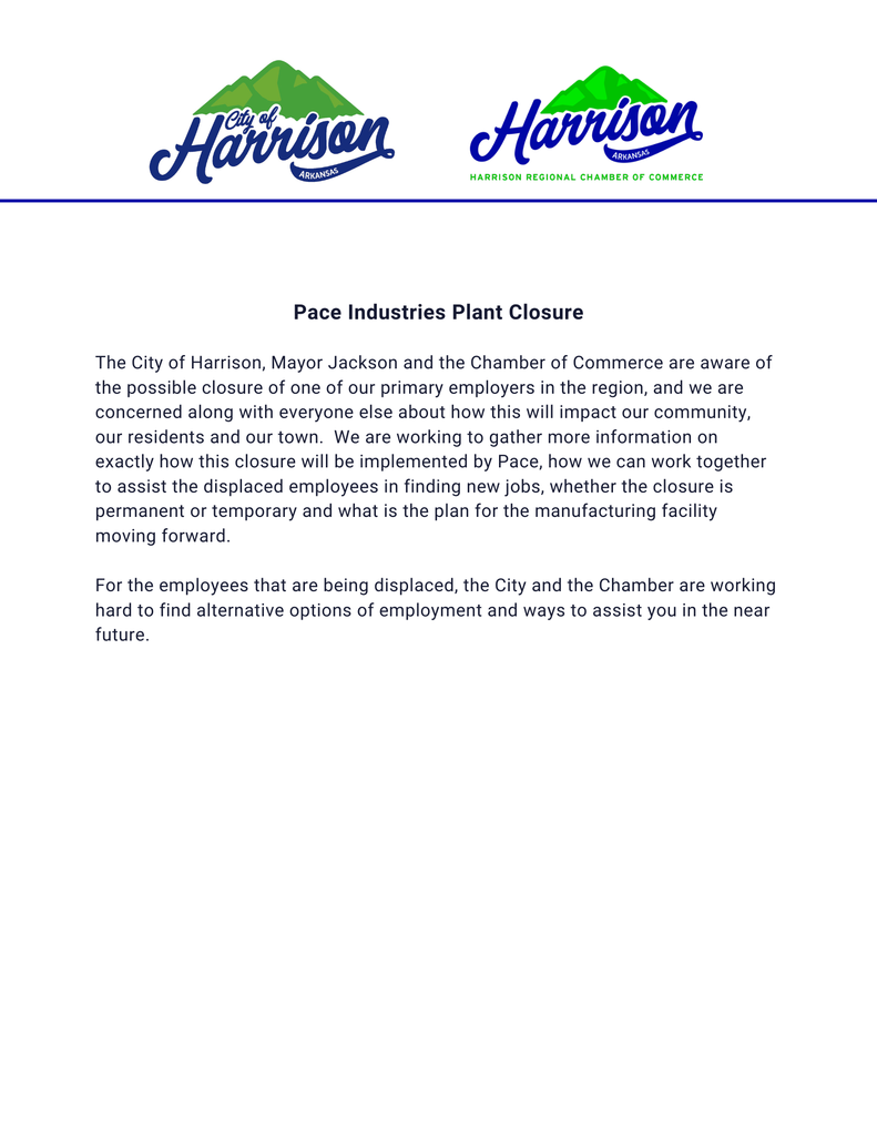 City/Chamber Pace Closing