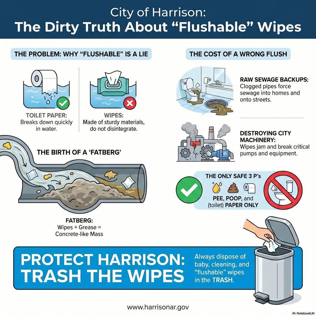 Don't flush wipes