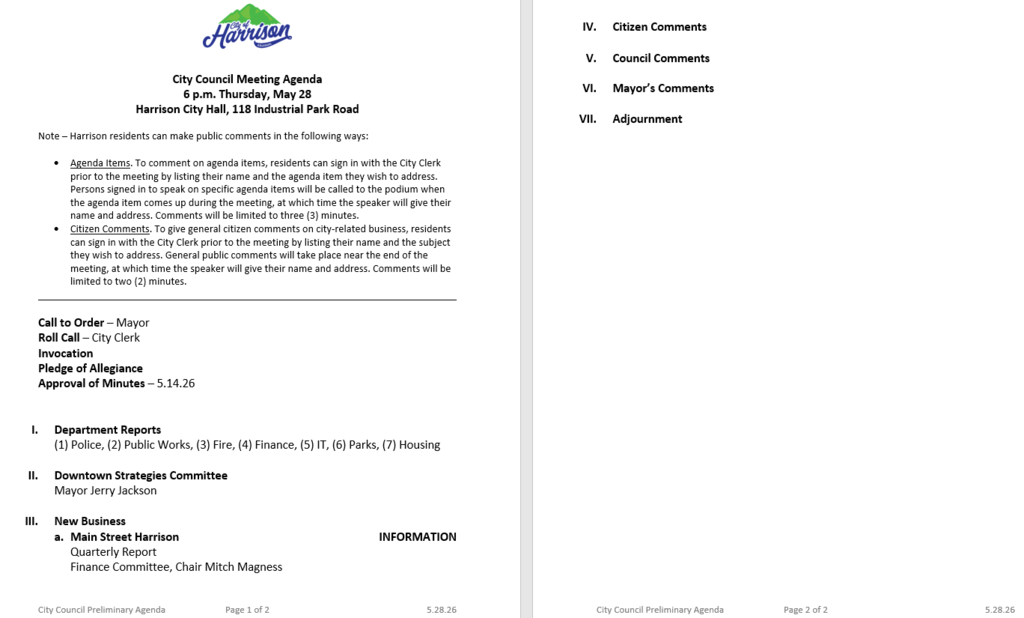City Council Agenda