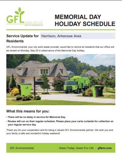 GFL Service Schedule