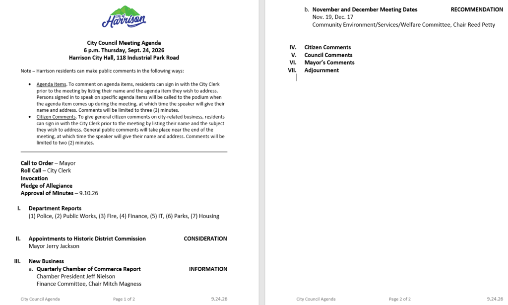 Council Agenda 9.24