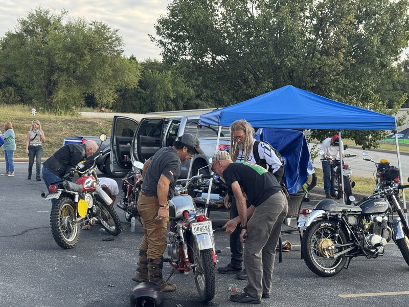 Preparing to ride