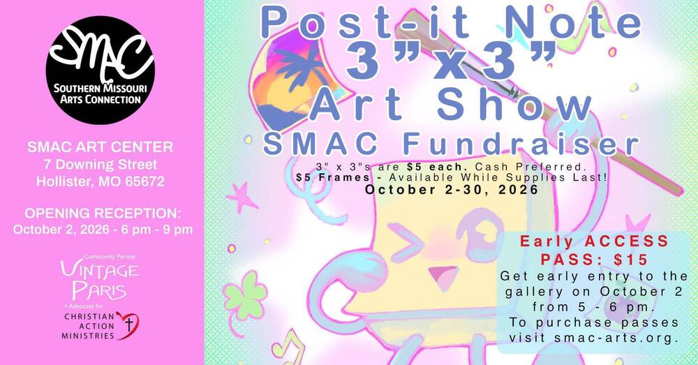 SMAC Post it Show Opens Oct 2nd 2026