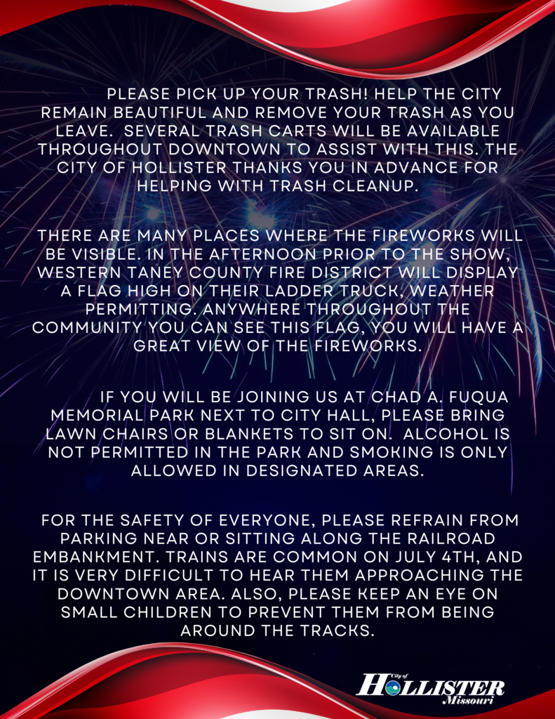 July 4th Helpful Reminders