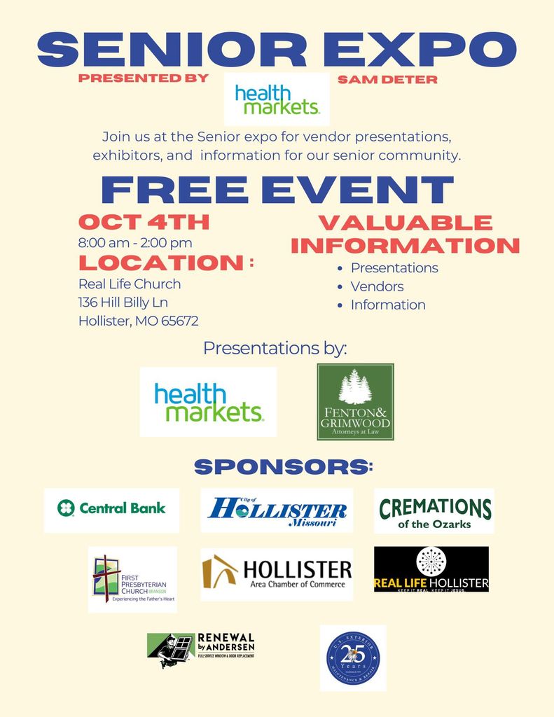 Senior Expo presented by Health Markets and the Hollister Chamber of Commerce