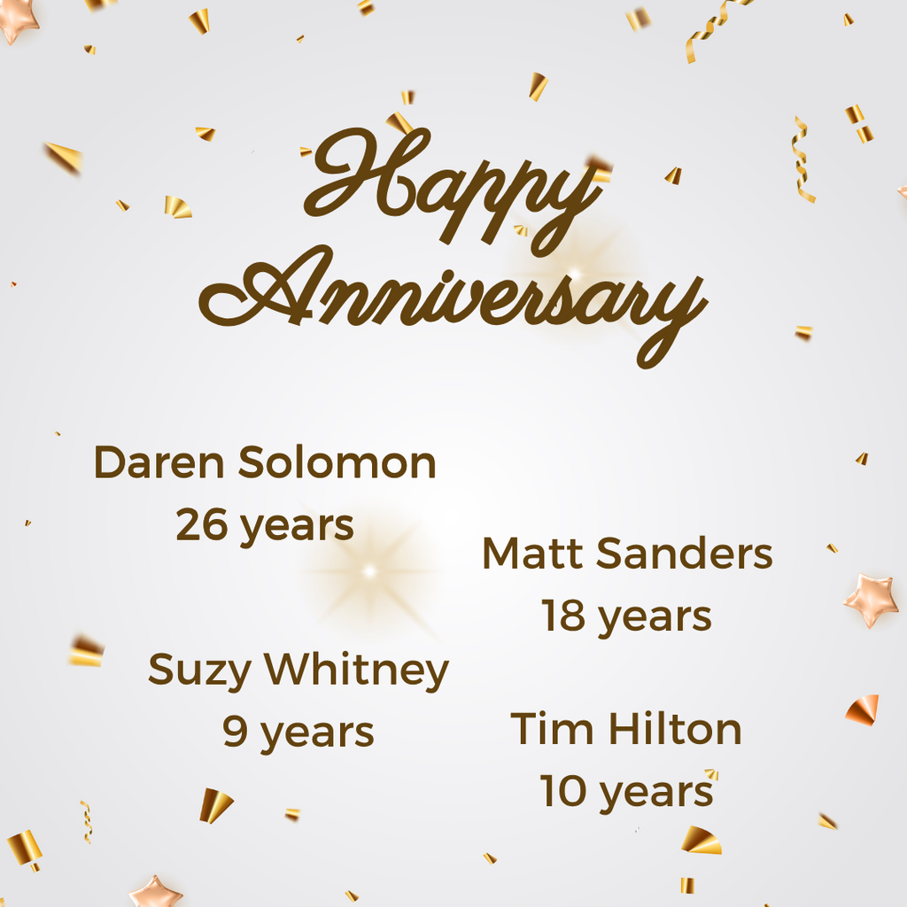 Service Anniversaries for October