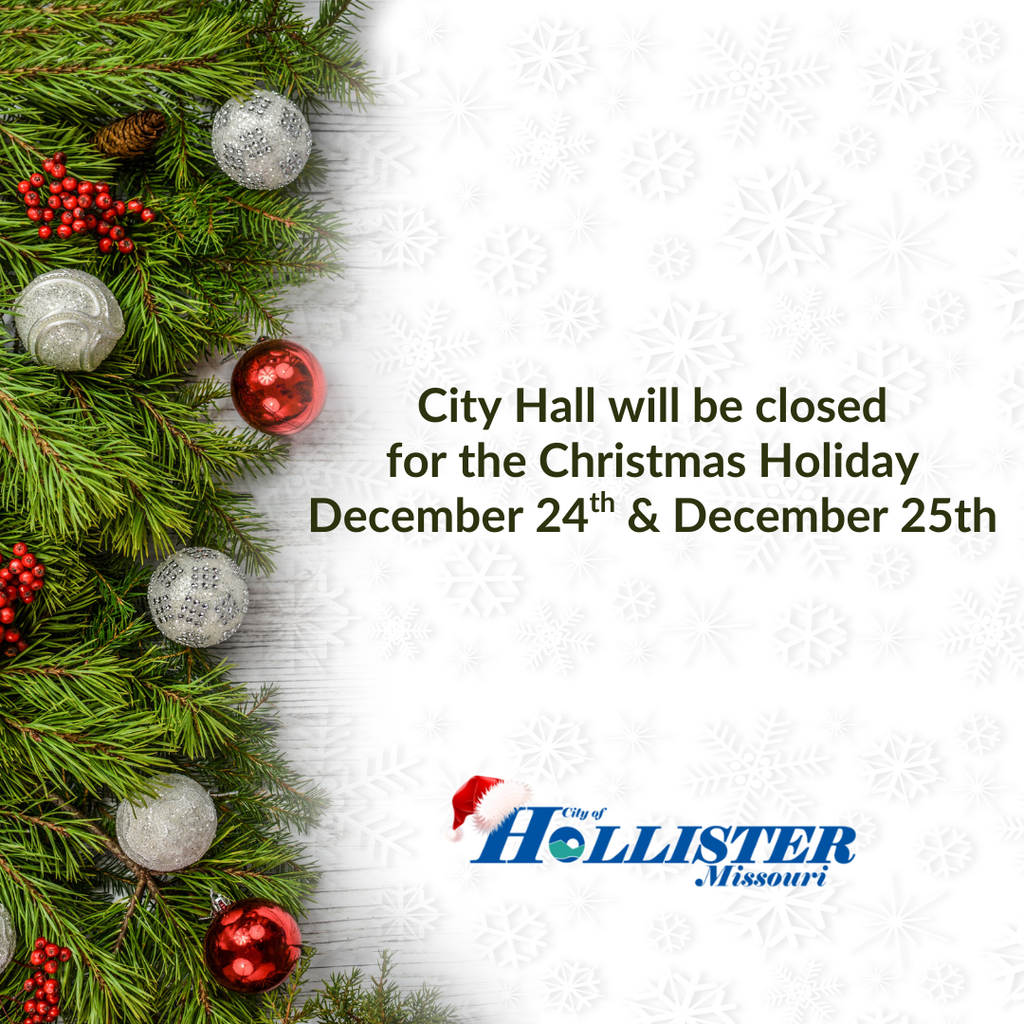 City Hall Closed for Christmas