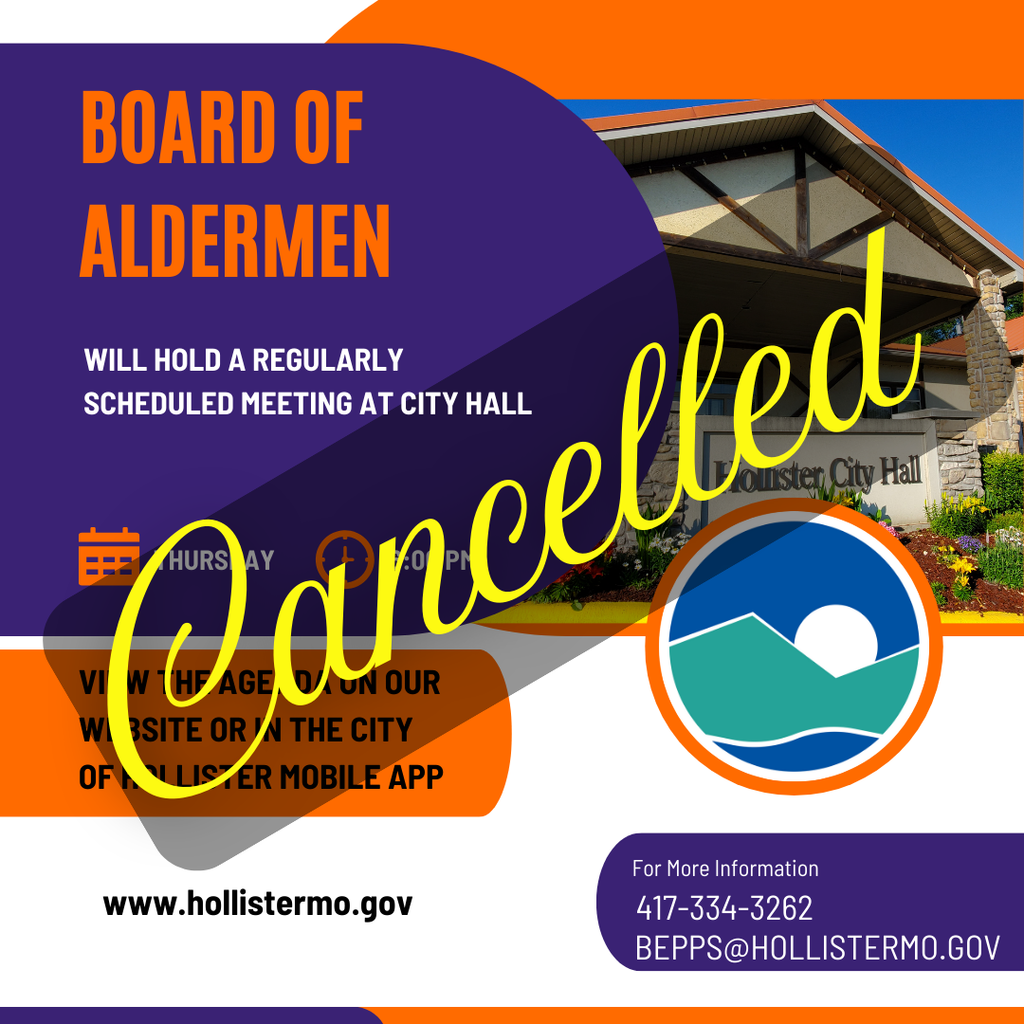 Board of Aldermen Meeting Cancelled January 1st
