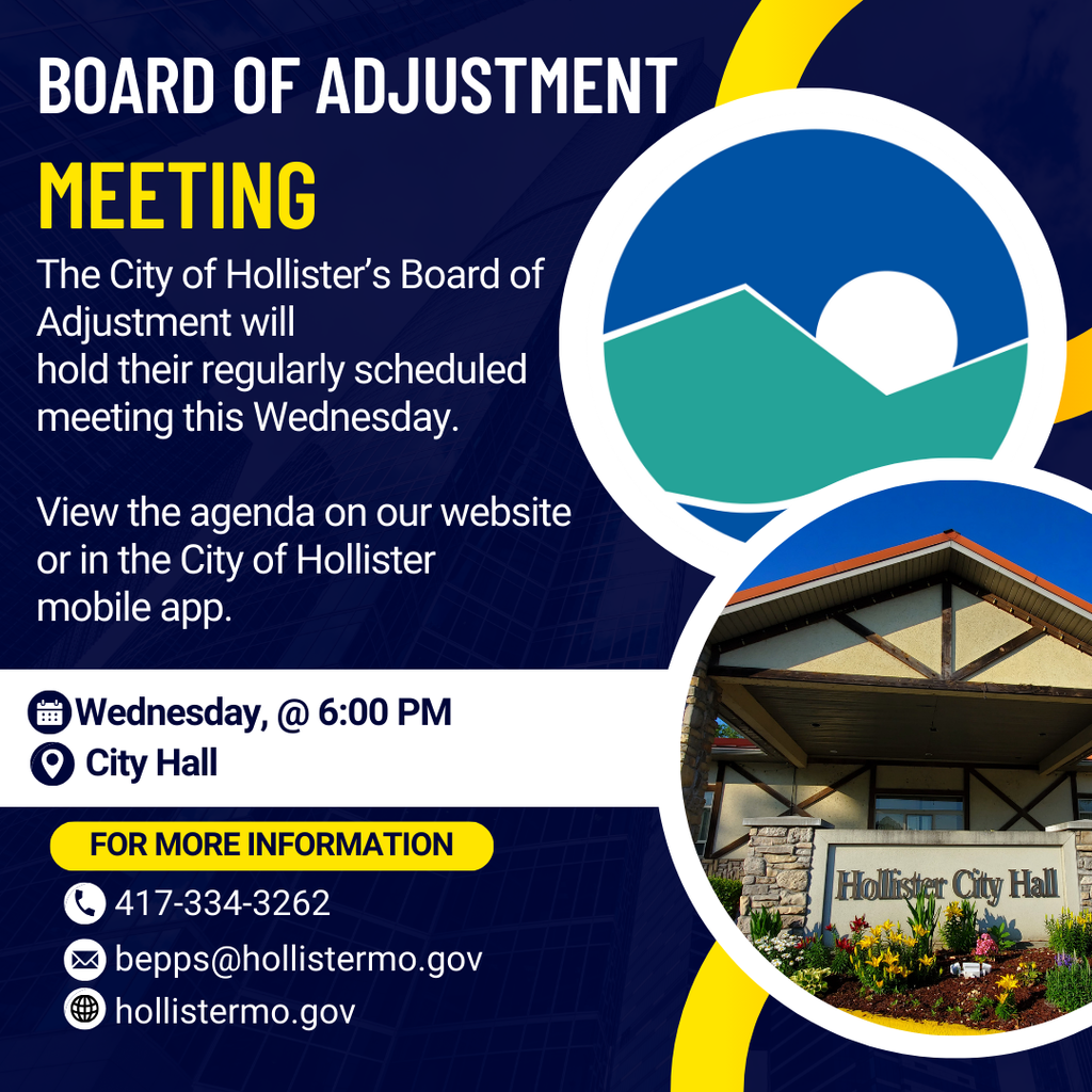 Board of Adjustment Meeting January 21st  at 6pm