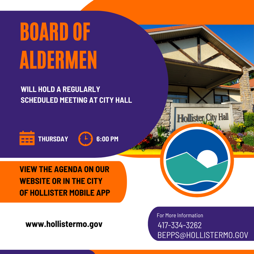 Board of Aldermen Meeting Thursday March 19th at 6pm at City Hall