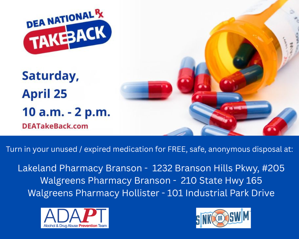 DEA National Prescription Take Back April 25th 10am to 2pm Hollister Walgreens