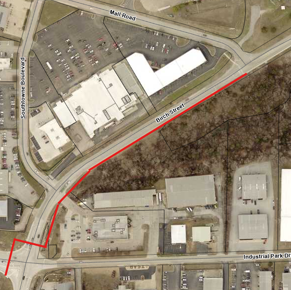 Sidewalk Construction Along Birch Street Connecting Industrial Park Drive to Mall Road