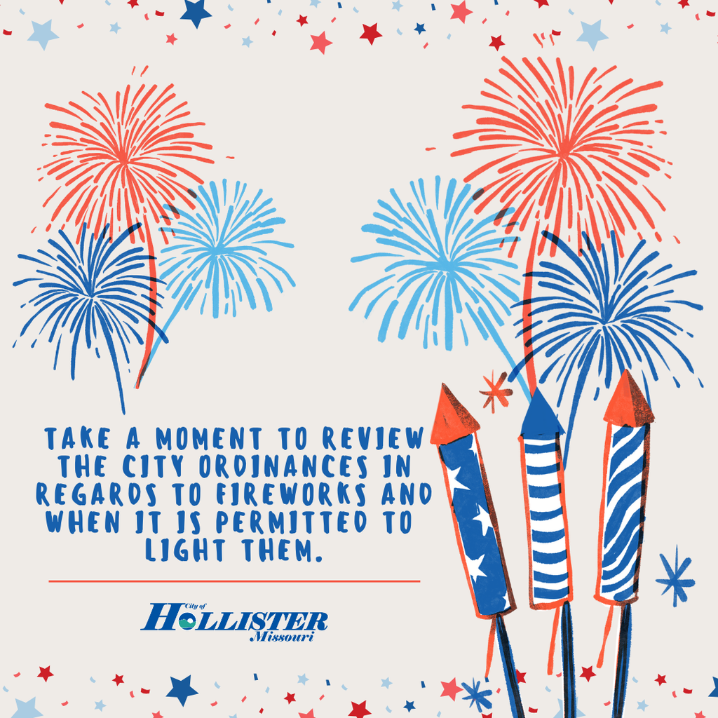 July 4th Fireworks Ordinances may be reviewed at the link in the post.