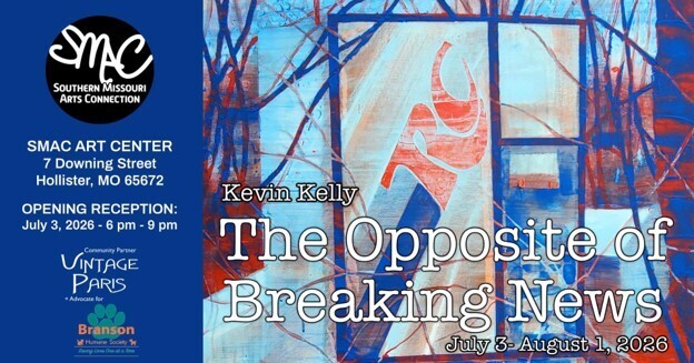 SMAC Gallery Opening Friday, July 3rd at 6pm at 7 Downing Street for Kevin Kelly "The Opposite of Breaking News"