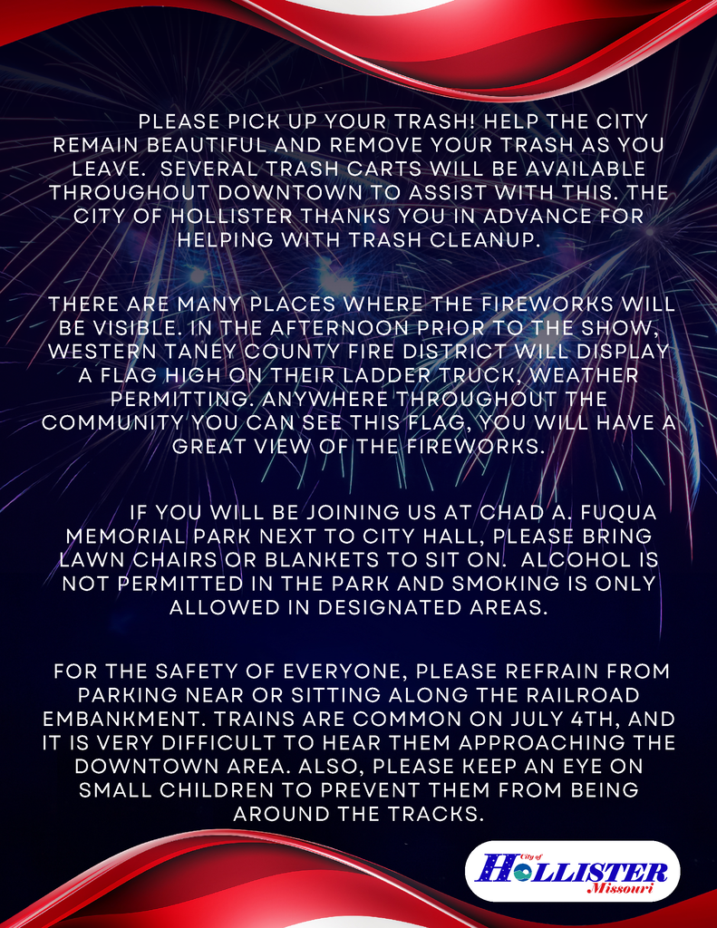 Helpful reminders for July 4th