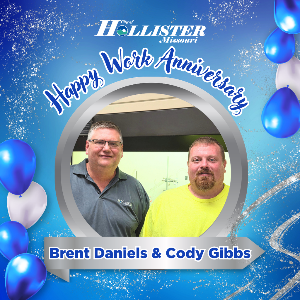 Brent Daniels and Cody Gibbs Celebrating 4 years with the City of Hollister