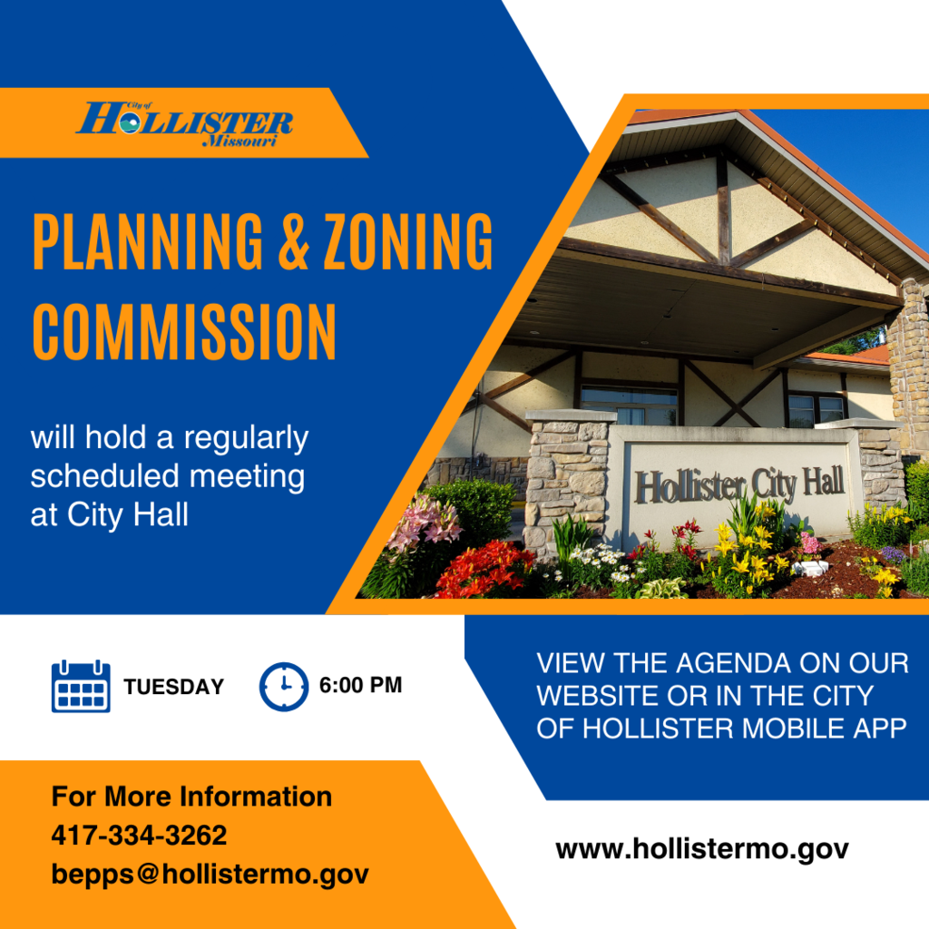 Planning Commission Meeting Tuesday August 11th at 6:00pm at City Hall