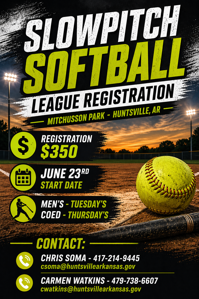 Slow pitch softball registration is open.