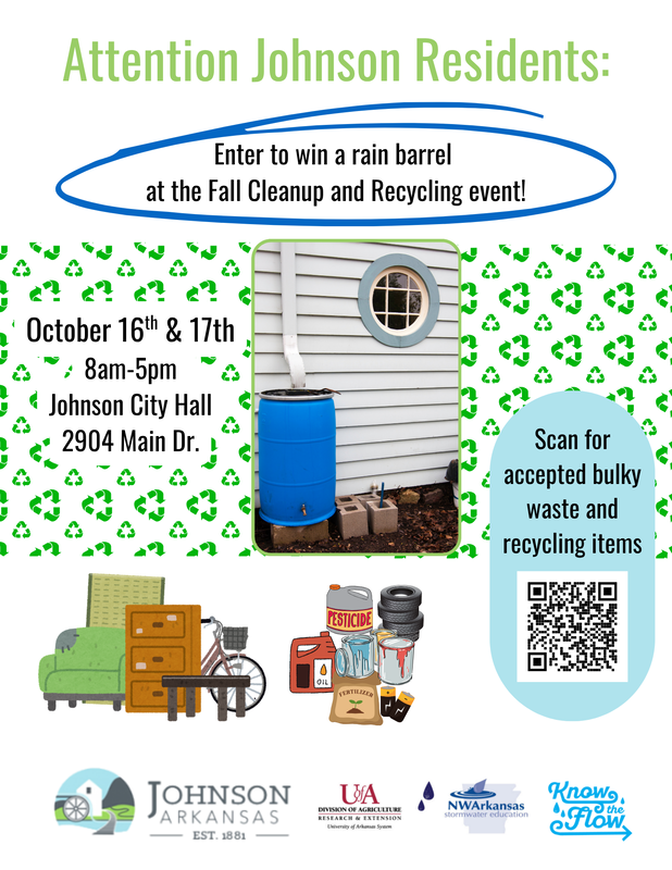 Clean Up event flyer rain barrel