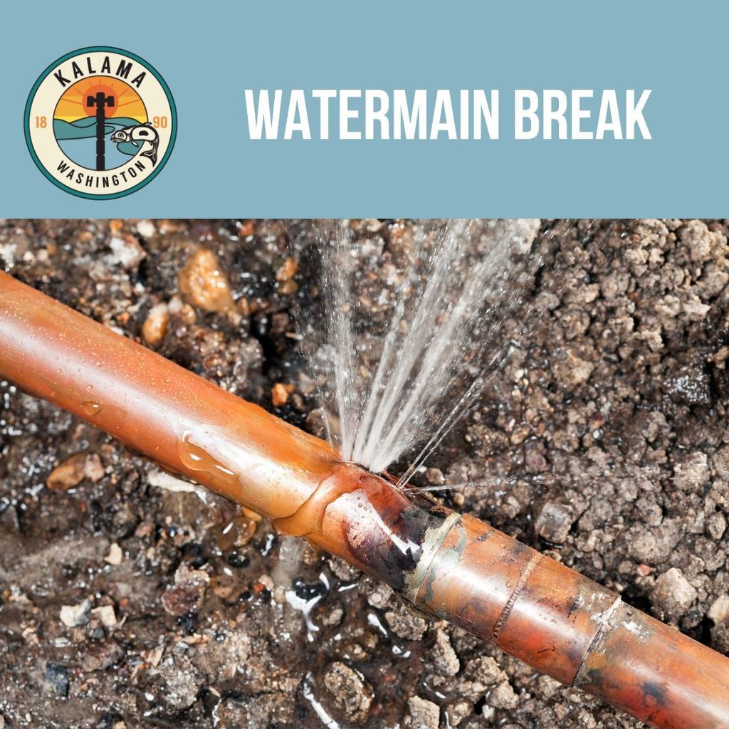 watermain break- image of broken pipe