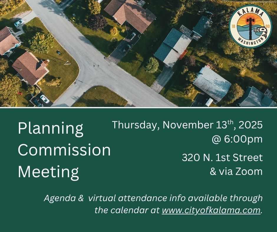 Planning Commission Meeting Thursday, November 13, 2025 @ 6pm, at 320 N 1st St & via Zoom