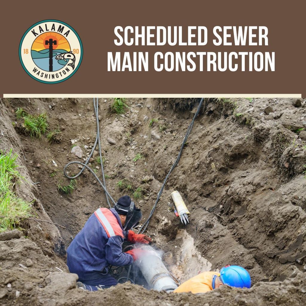Scheduled sewer main construction