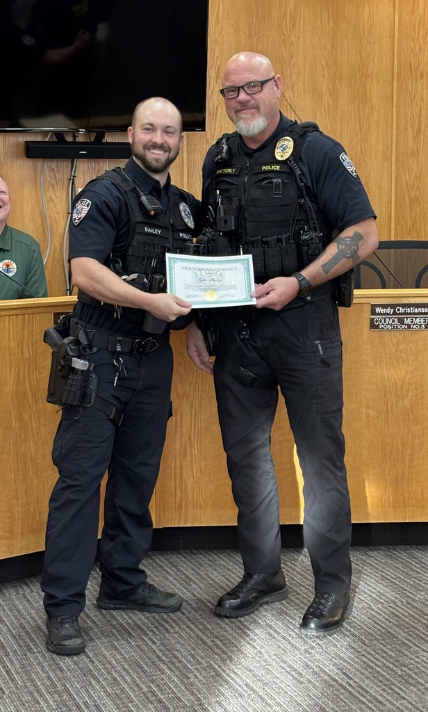 Chief Satterly and Officer Tyler Bailey