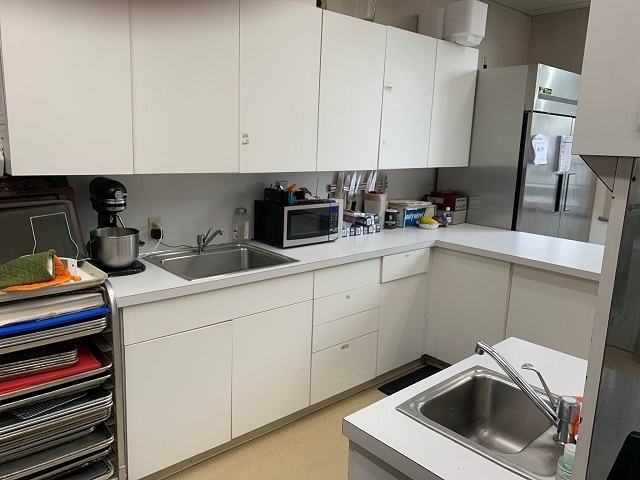 counter space and cabinets
