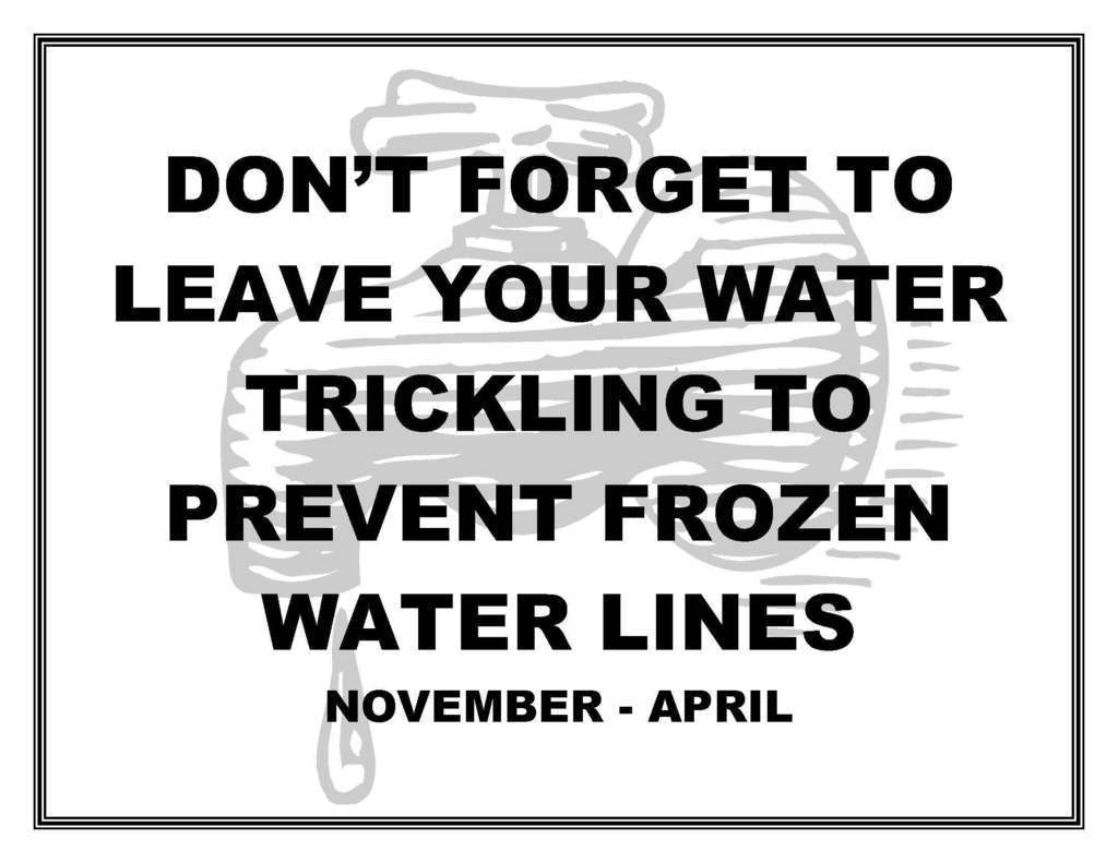 Prevent frozen water lines