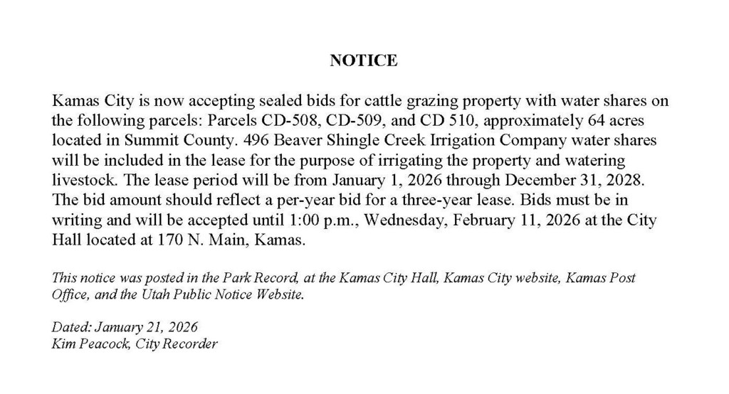 Property Lease Notice