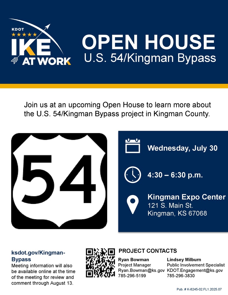 KDOT meeting announcement flyer.