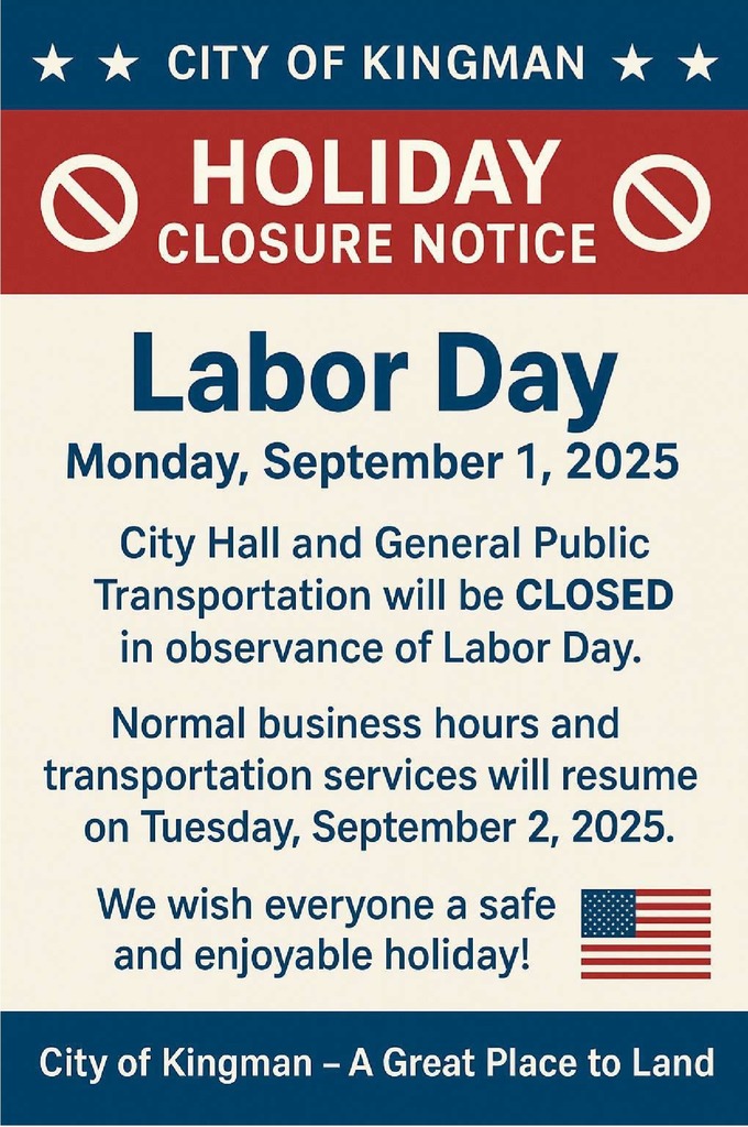 Labor Day closure notice