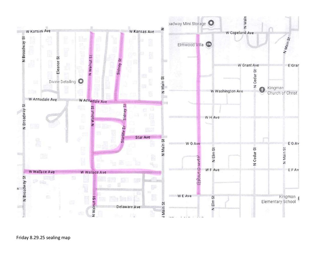 Street sealing maps
