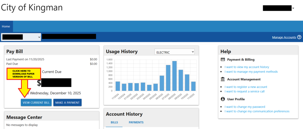 Web Portal Screen Shot